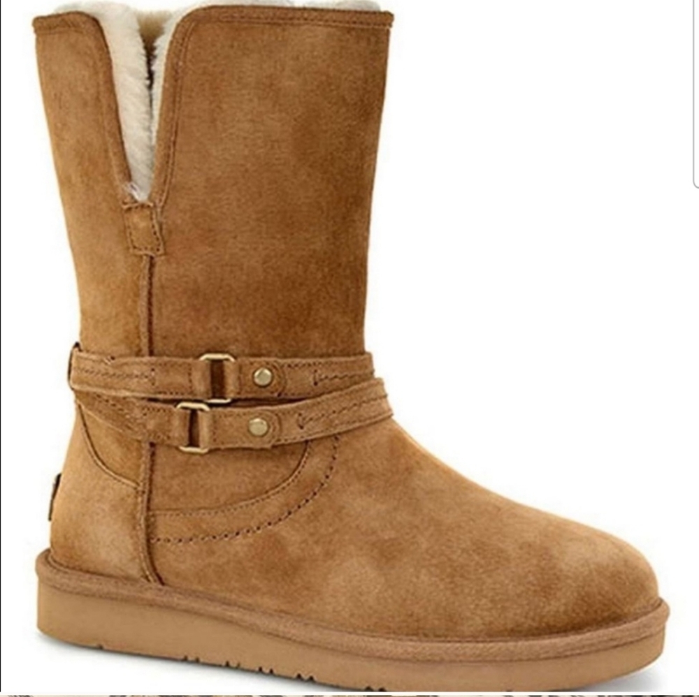 UGG Palisade Women's Tan Suede Fleece Boots- Size 7